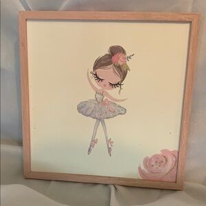Hobby Lobby Ballerina Painting with Pink and Cream Hues